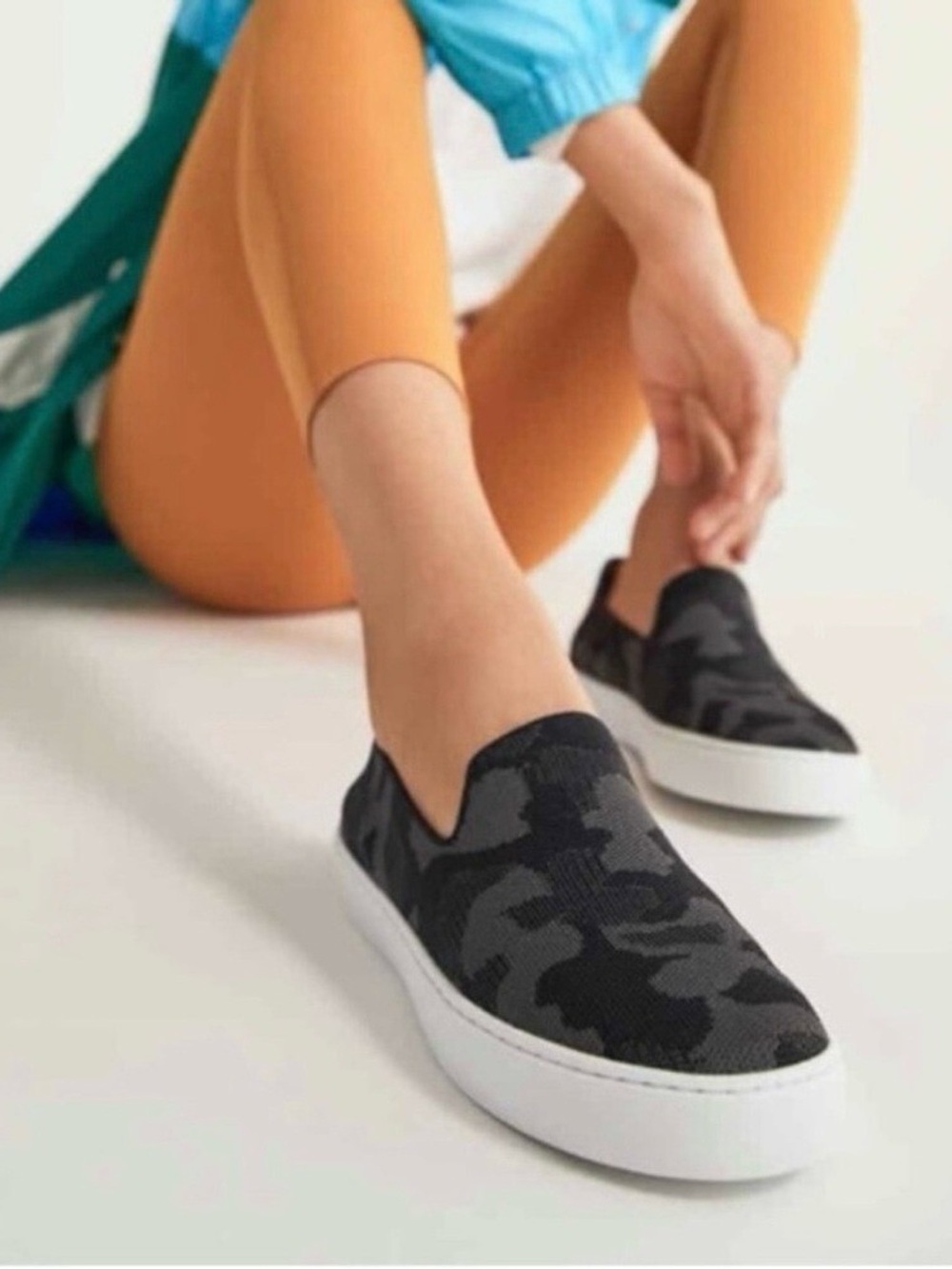 Rothy’s The Original Slip On Shoes Gray Camo